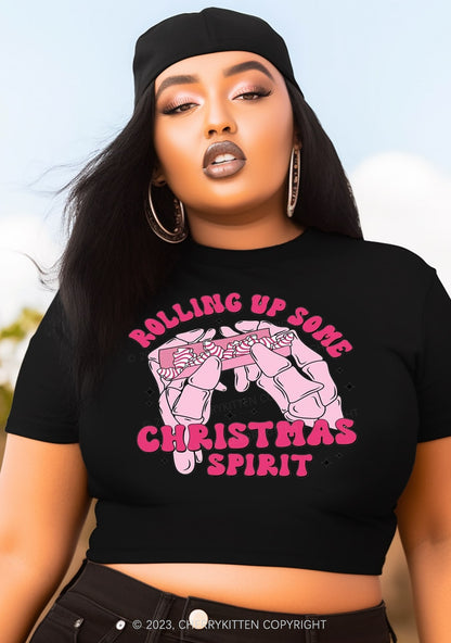 Rolling Up Some Christmas Spirit Baby Tee Cherrykitten