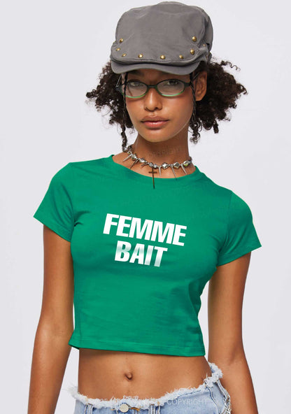 Femme Bait Y2K Baby Tee Cherrykitten