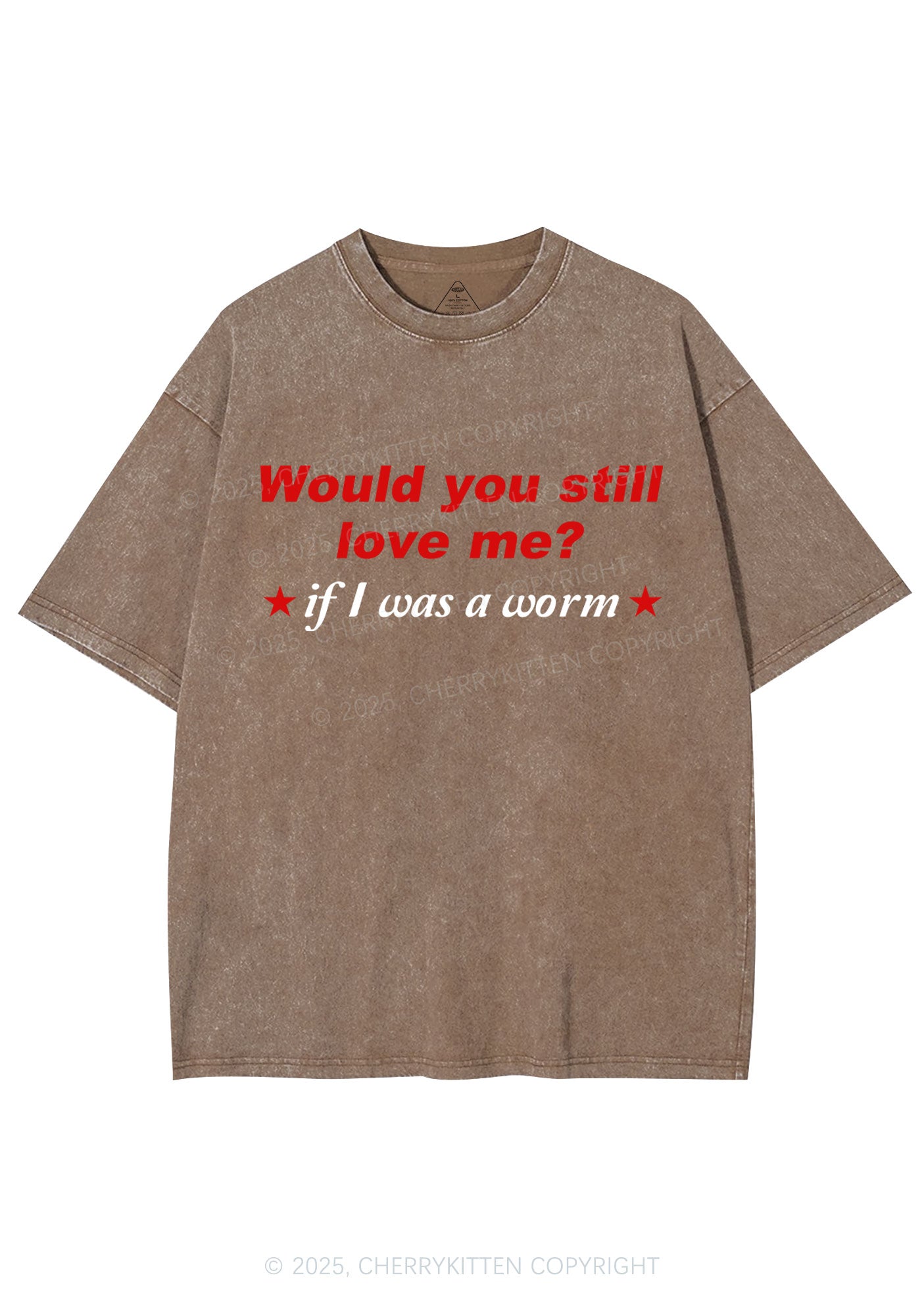Would You Love Me Y2K Shirts Washed Tee Cherrykitten