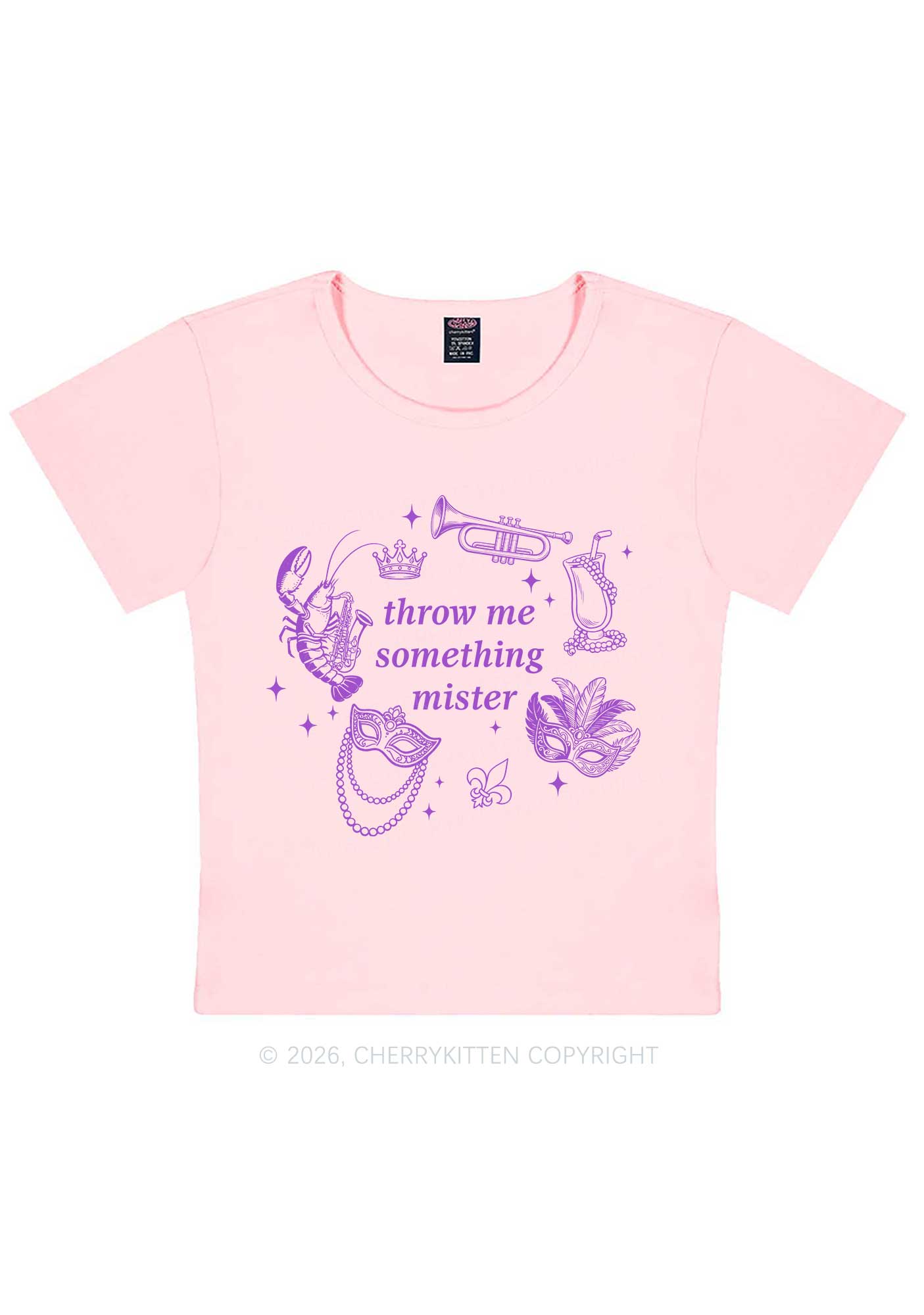 Throw Me Something Mister Y2K Baby Tee Cherrykitten