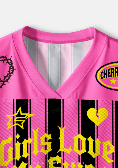 Girls Love My Swag Pride Y2K Crop Sport Jersey Shirts Cherrykitten