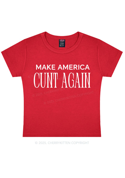 Make America Cxxt Again Y2K Baby Tee Cherrykitten