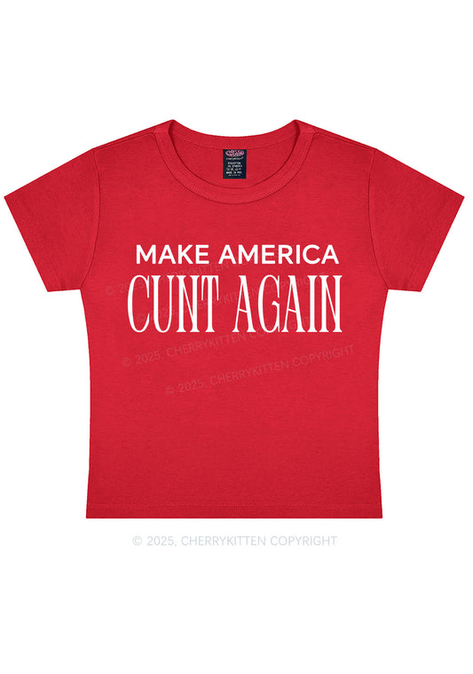 Make America Cxxt Again Y2K Baby Tee Cherrykitten