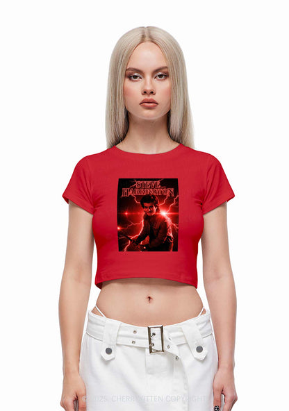 SH Red Lightning Y2K Baby Tee Cherrykitten