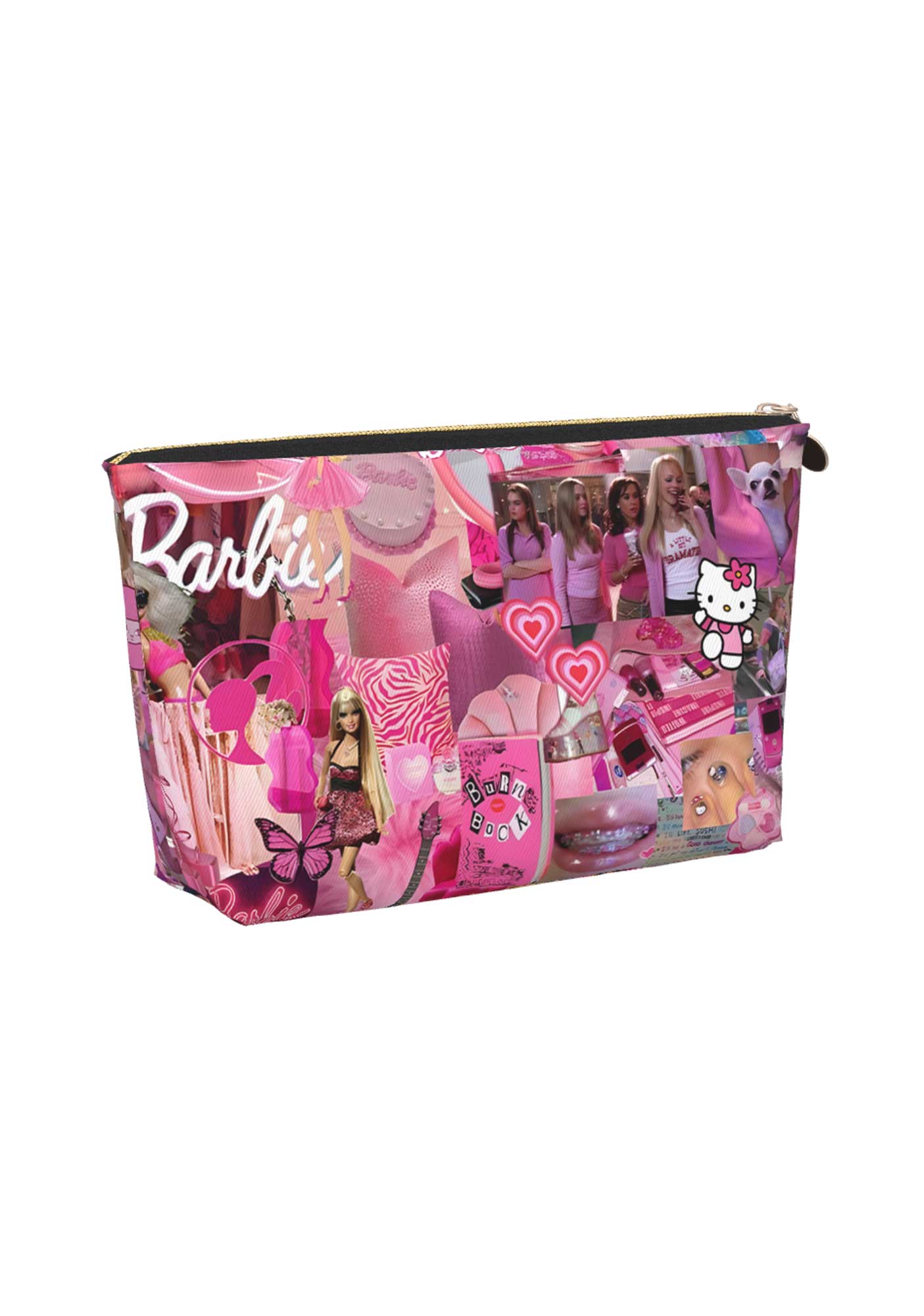 Pink Girl Y2K Leather Makeup Bag Cherrykitten