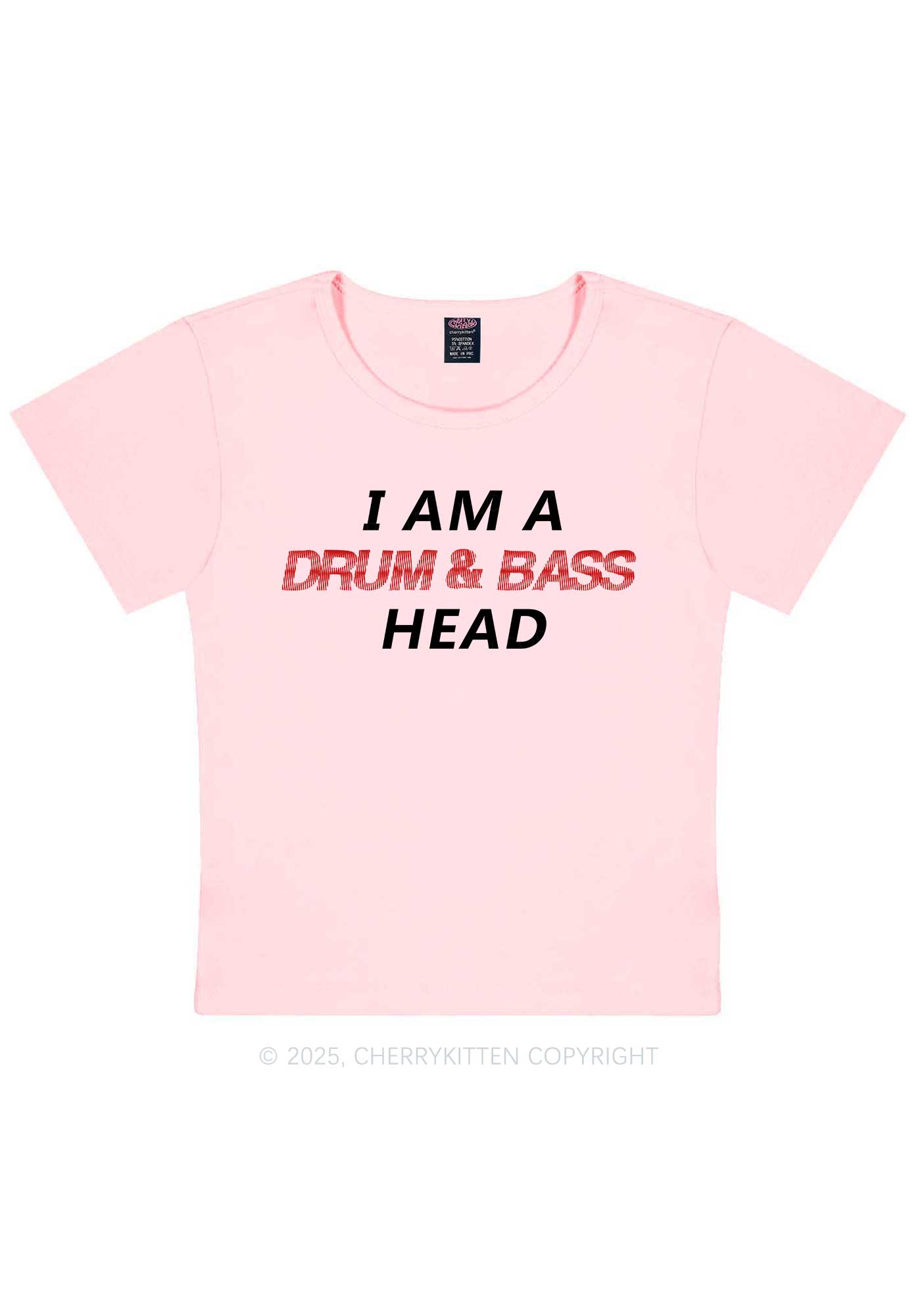 Drum Bass Head Y2K Baby Tee Cherrykitten