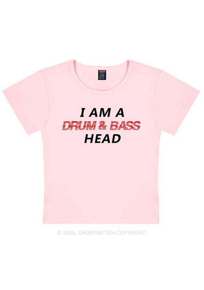 Drum Bass Head Y2K Baby Tee Cherrykitten