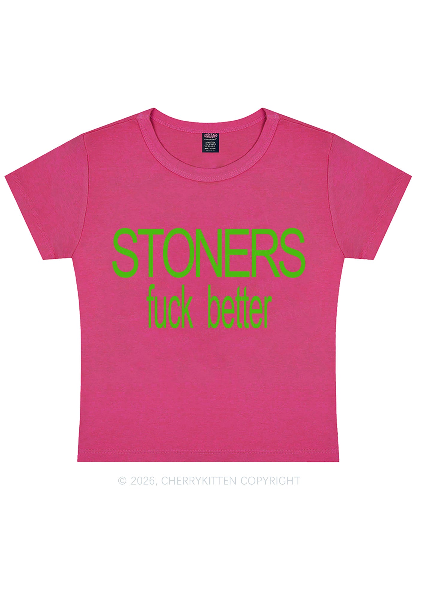 Stoners Fxxk Better Y2K Baby Tee Cherrykitten