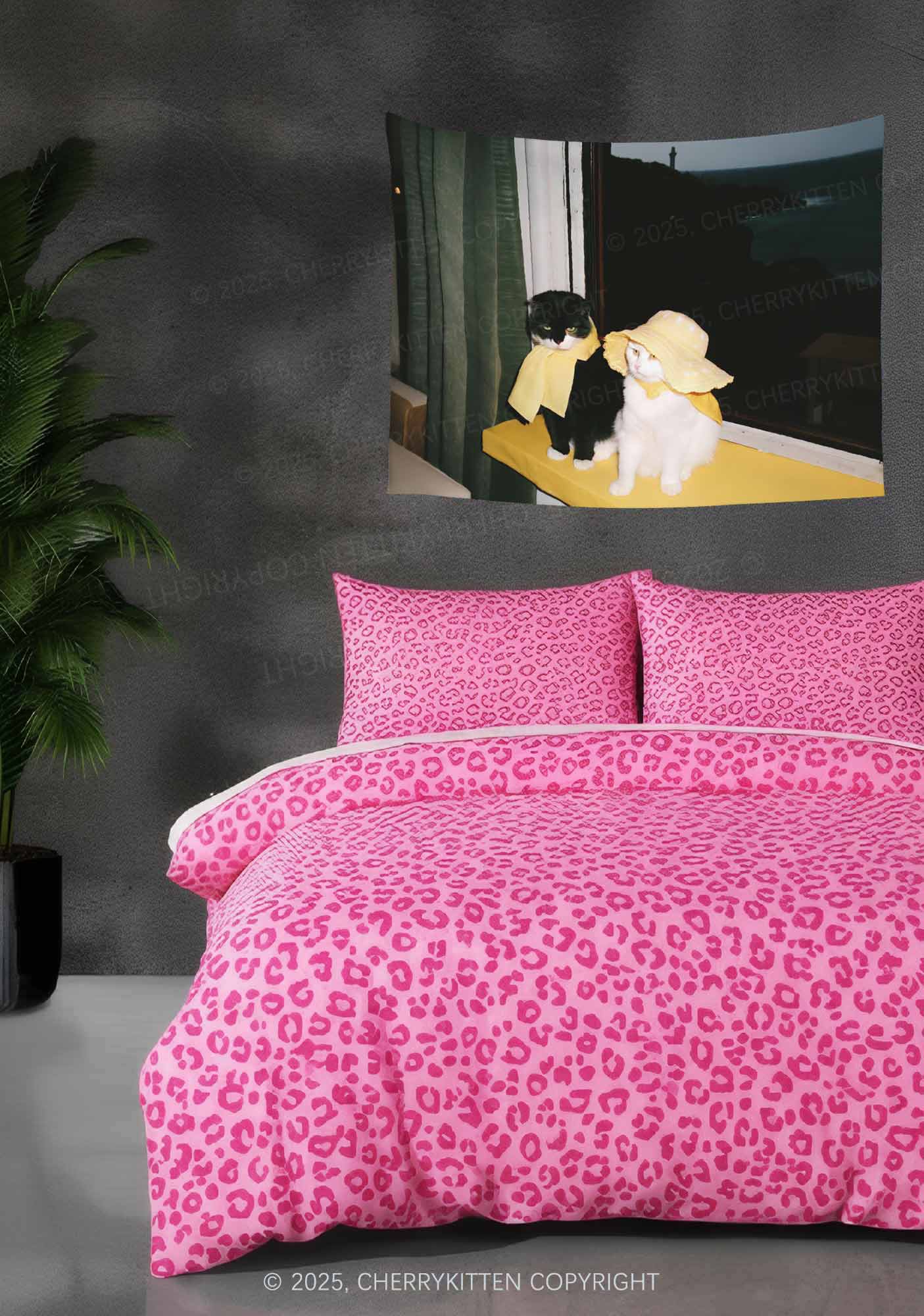 Cats Friend Flag Y2K Tapestry Cherrykitten