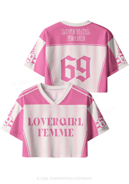 Lovergirl Femme Pride Y2K Crop Sport Jersey Shirts Cherrykitten