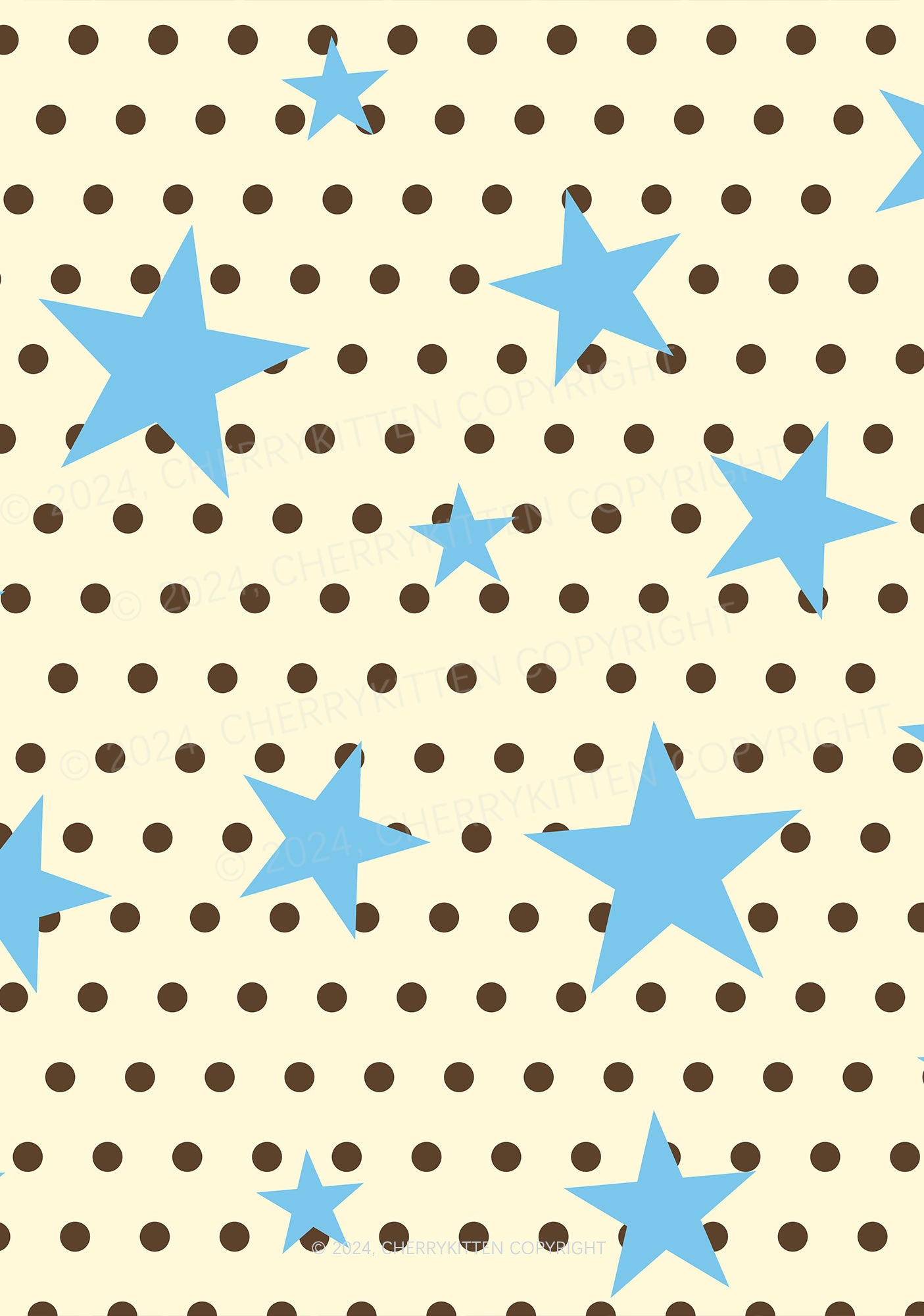 Dots With Blue Star Y2K Print Bikini Set Cherrykitten