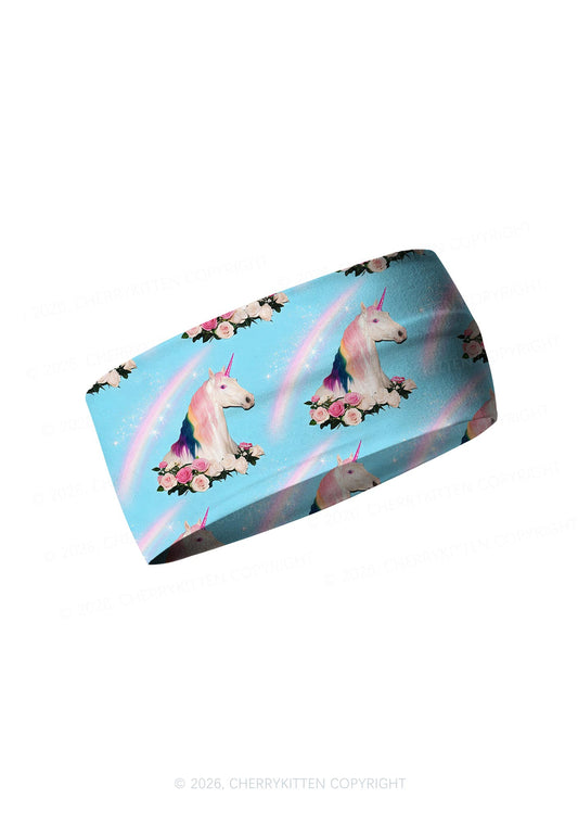 Blue Unicorn Y2K Print Headband Cherrykitten