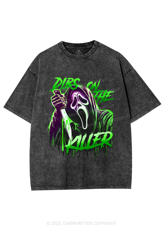 Halloween Dibs On The Killer Y2K Shirts Washed Tee Cherrykitten
