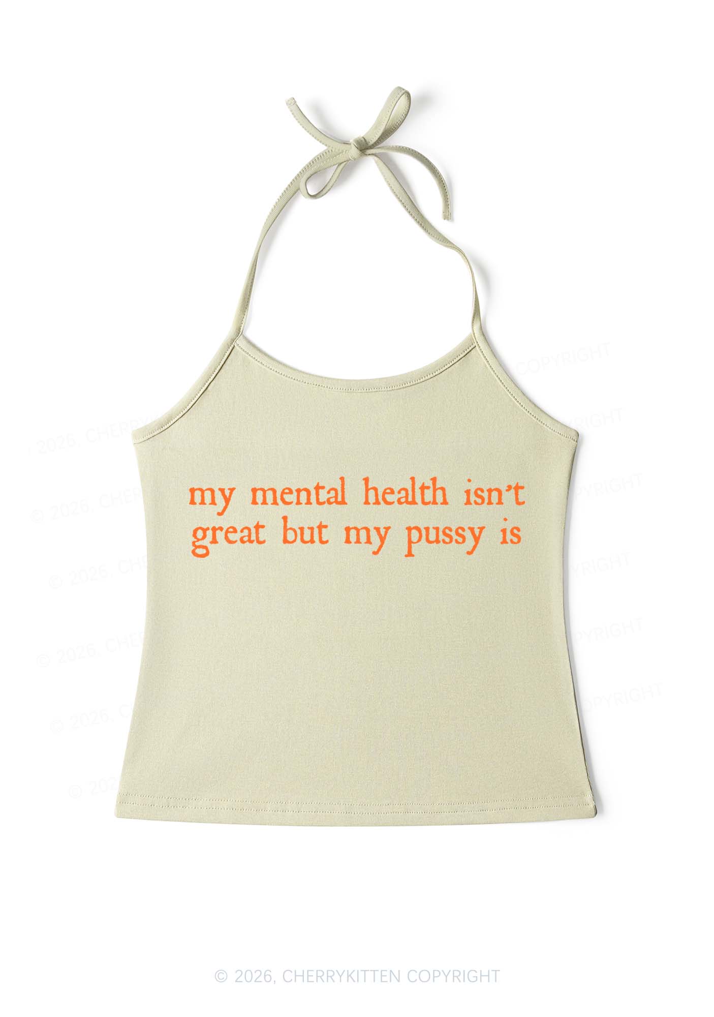 Great Mental Health Y2K Halter Neck Cami Cherrykitten