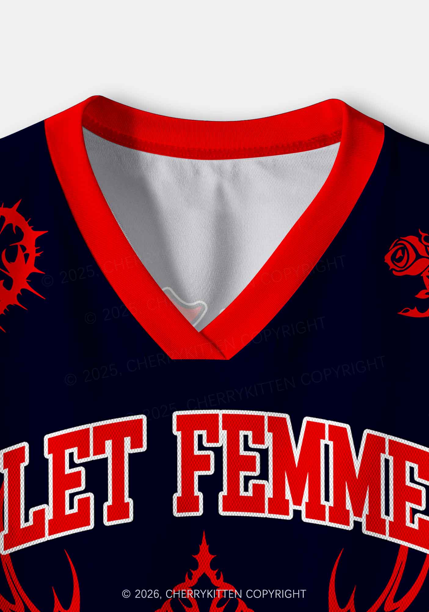 Black I Let Femmes Top Me Pride Y2K Crop Sport Jersey Shirts Cherrykitten