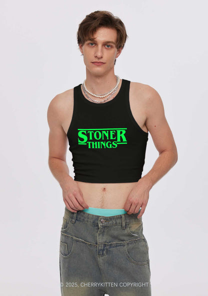Stoner Things Y2K Crop Tank Top Cherrykitten
