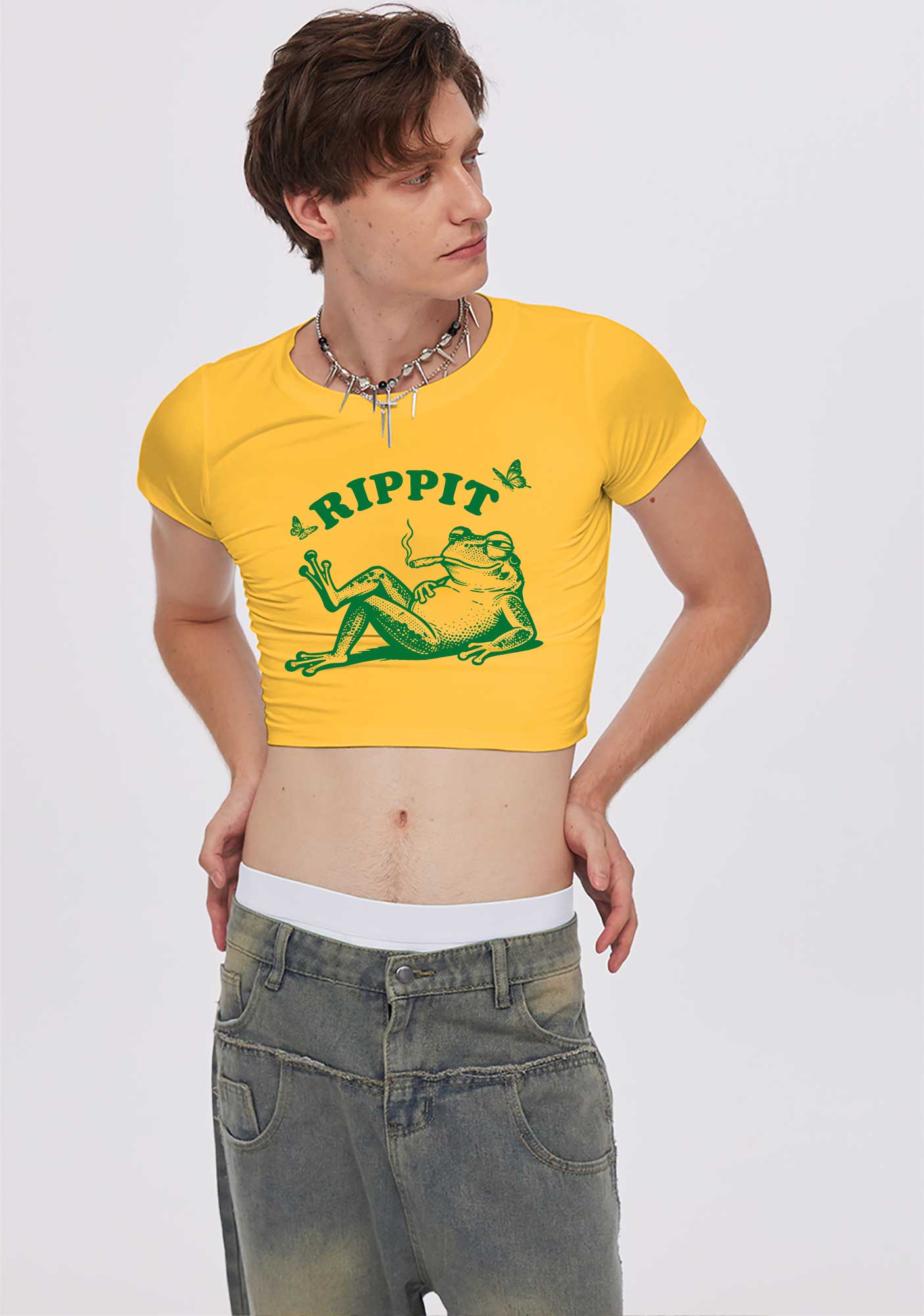 Rippit Frog Y2K Baby Tee Cherrykitten