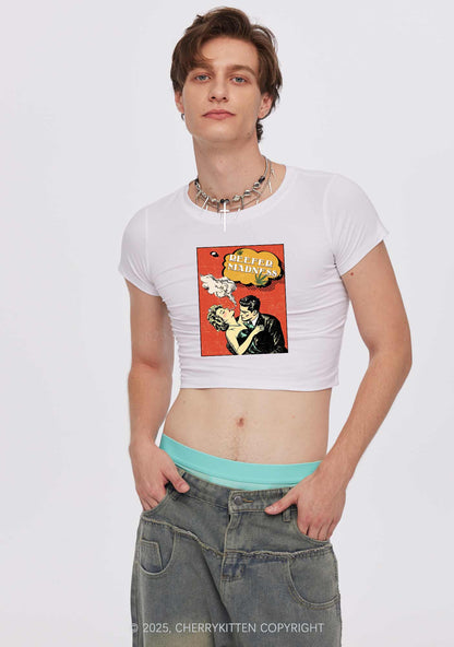 Smoke Madness Y2K Baby Tee Cherrykitten