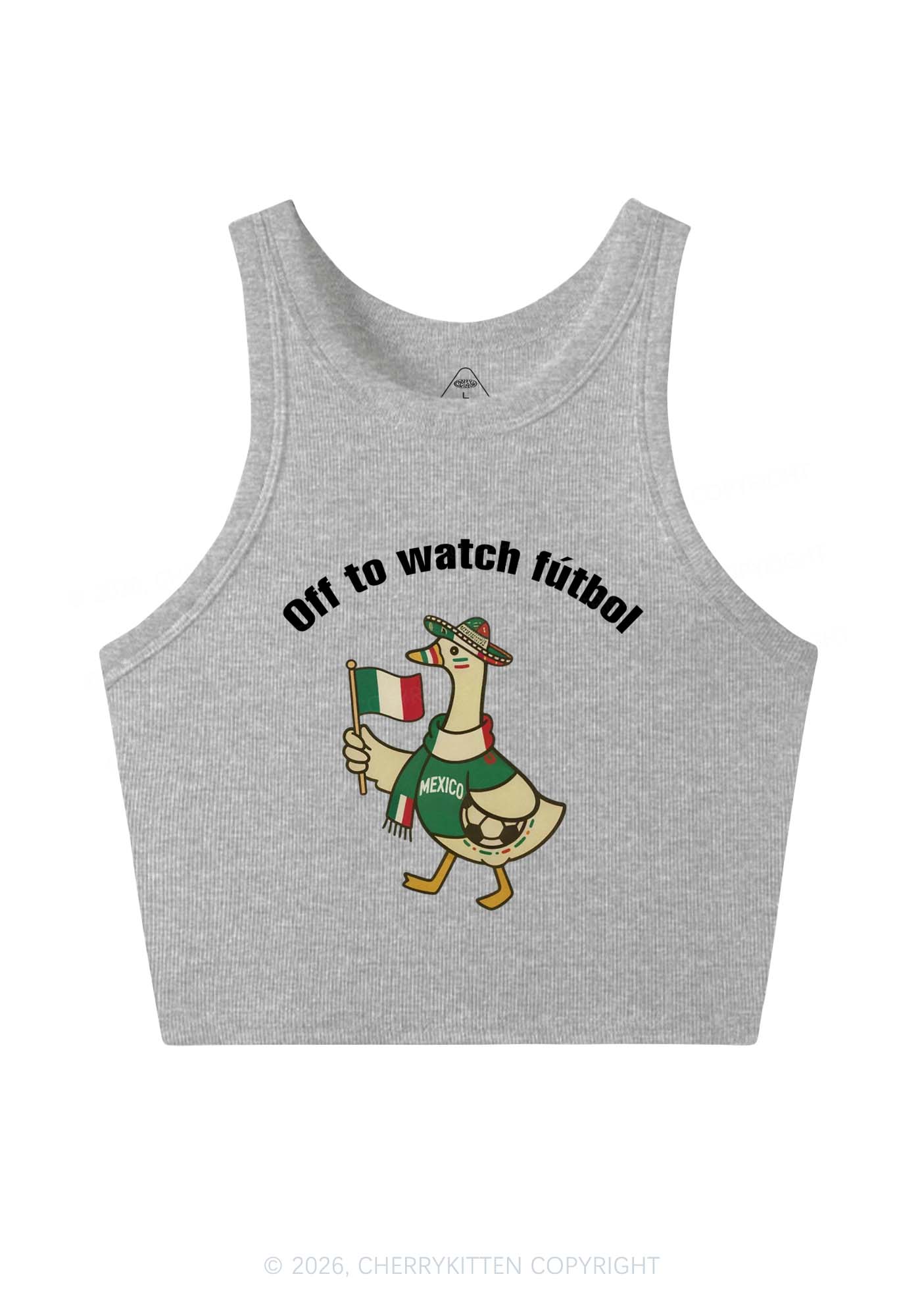 Off To Watch Futbol Goose Y2K Crop Tank Top Cherrykitten