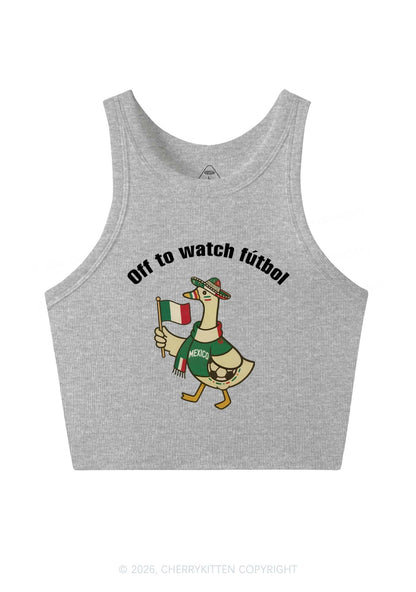 Off To Watch Futbol Goose Y2K Crop Tank Top Cherrykitten