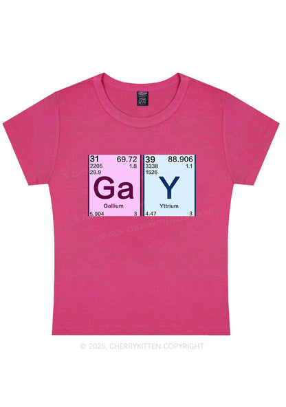 Gay Periodic Table Elements Pride Y2K Baby Tee Cherrykitten