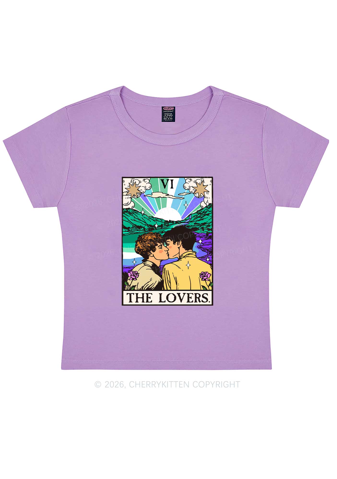 The Gay Lovers Pride Y2K Baby Tee Cherrykitten