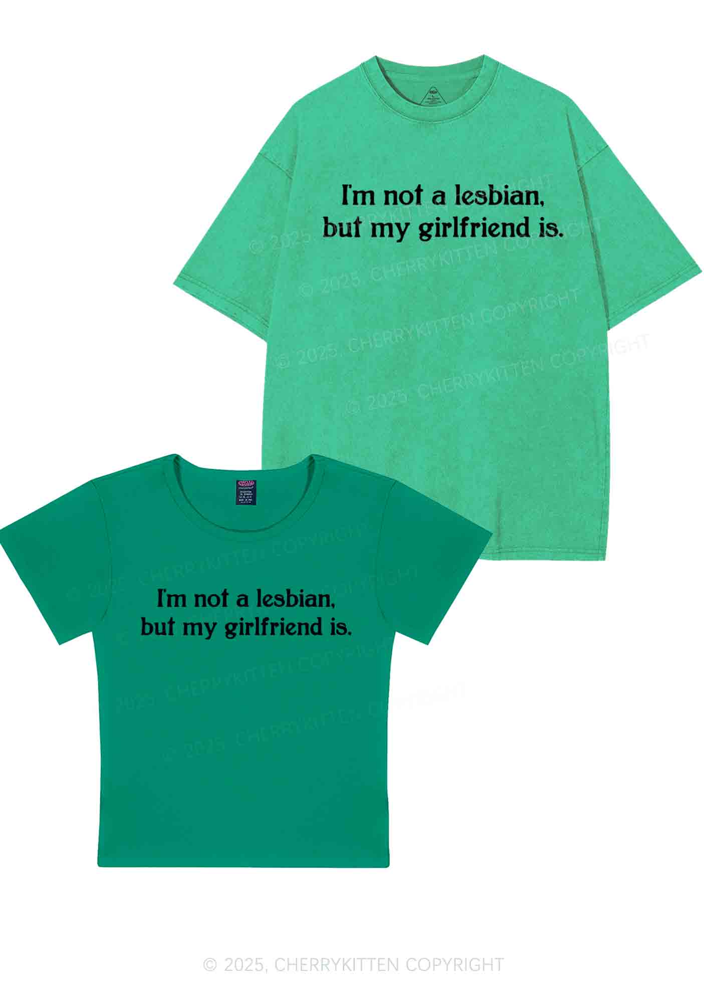 My GF Is Lesbian Y2K Valentine's Day Couple Shirt Cherrykitten