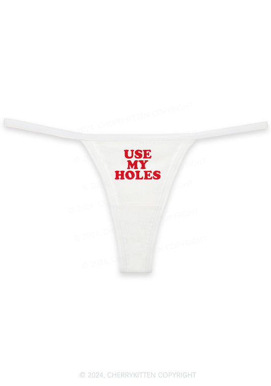Use My Holes Y2K Flat String Thong Cherrykitten