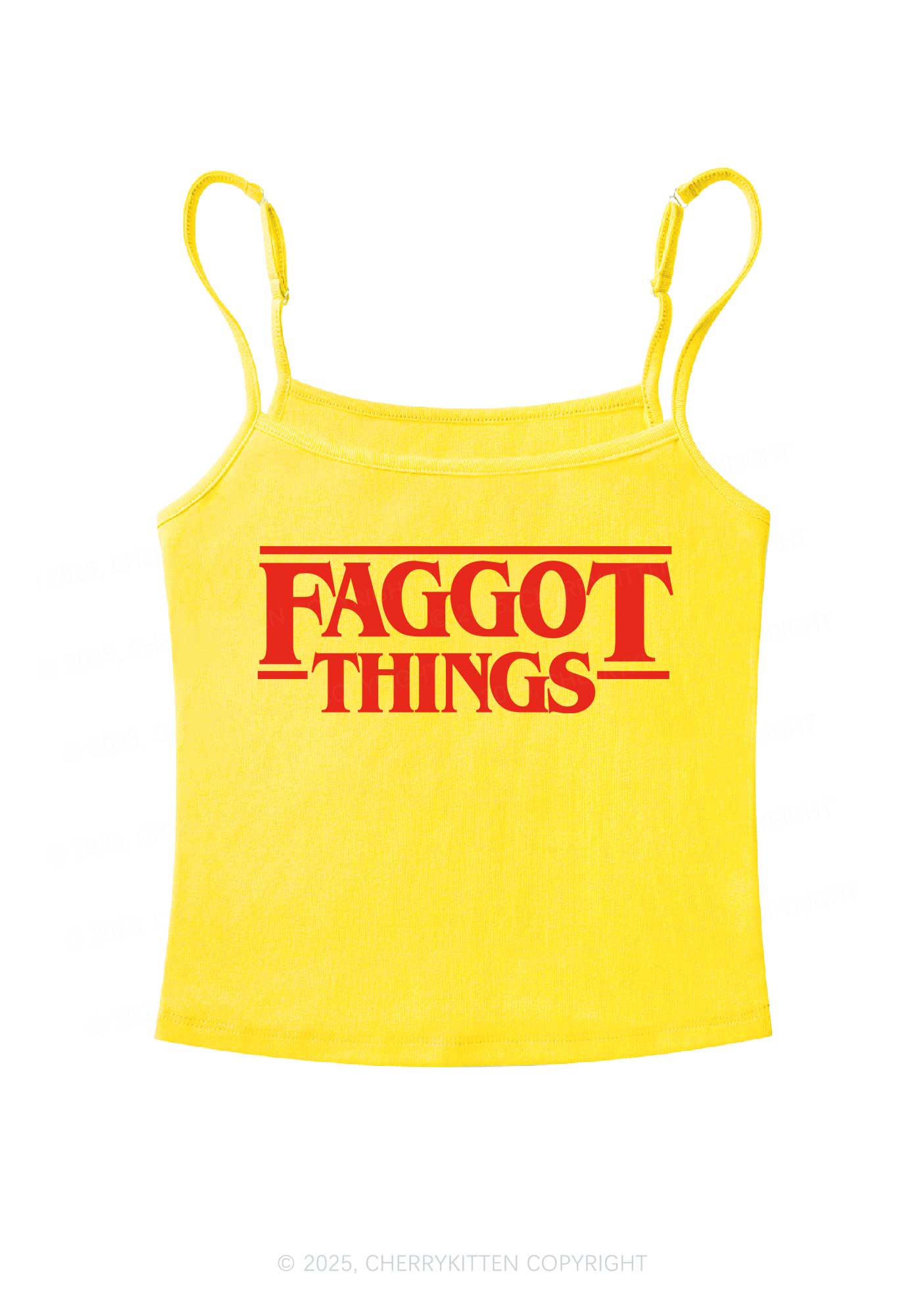 Faggot Things Pride Y2K Spaghetti Strap Cami Cherrykitten