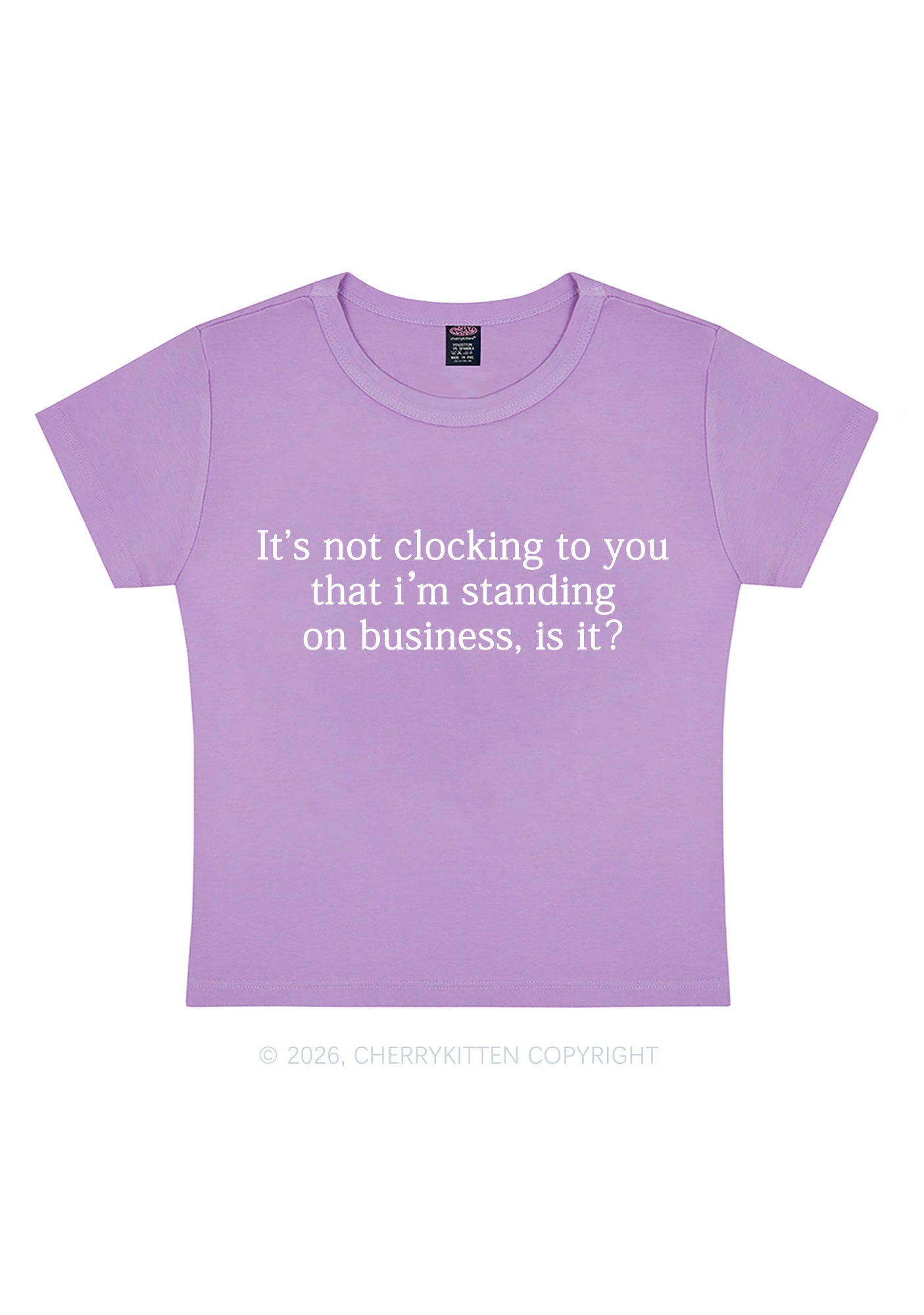 Standing On Business Y2K Baby Tee Cherrykitten