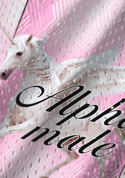Pink Alpha Male Unicorn Pride Y2K Sport Jersey Tank Cherrykitten