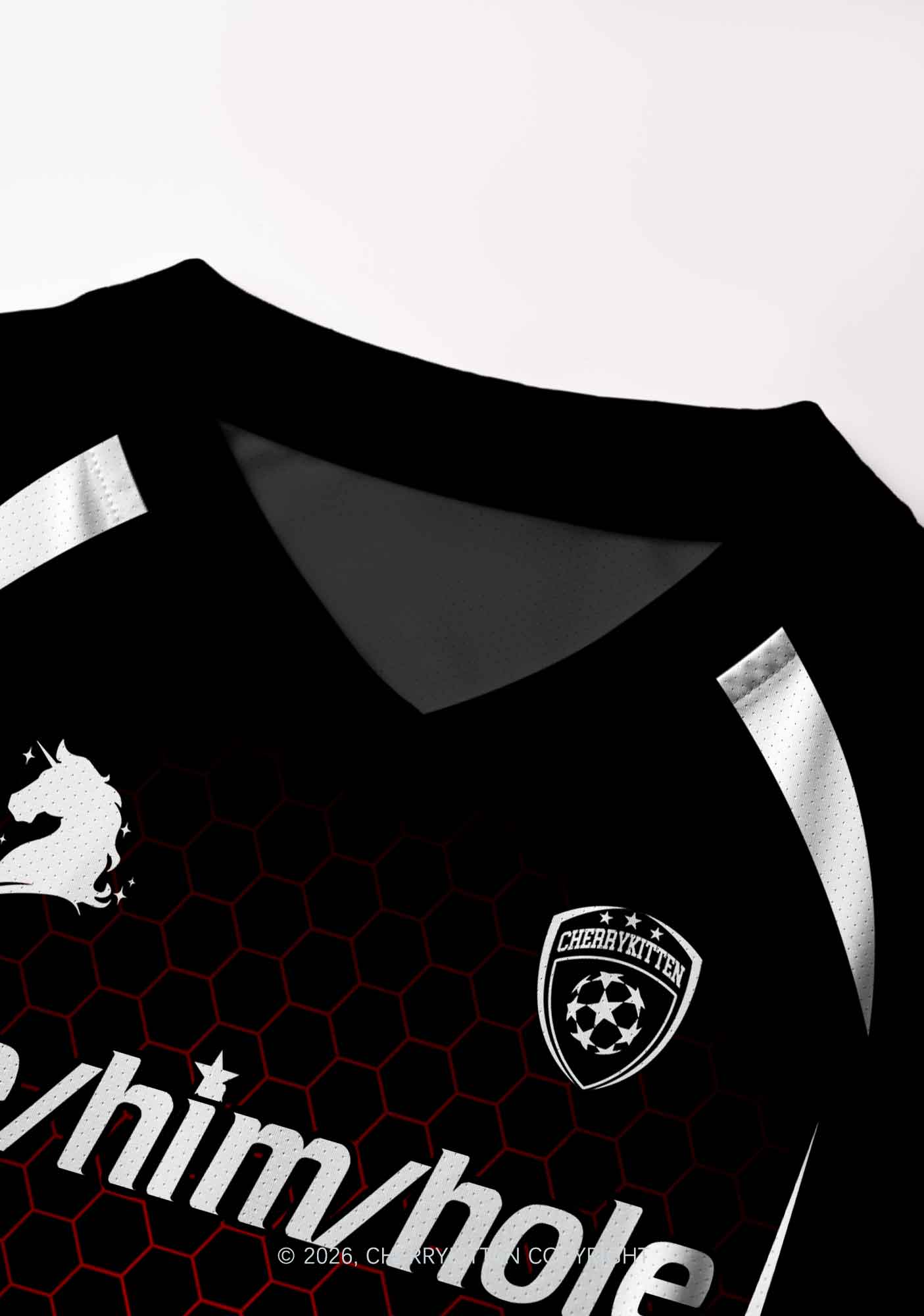 Black He Him Hole Pride Y2K Crop Football Jersey Shirts Cherrykitten