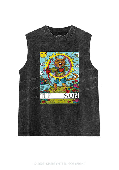The Sun Cat Y2K Washed Tank Cherrykitten