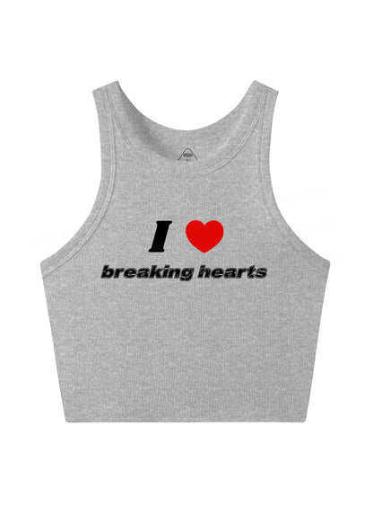 I Love Breaking Hearts Y2K Crop Tank Top Cherrykitten