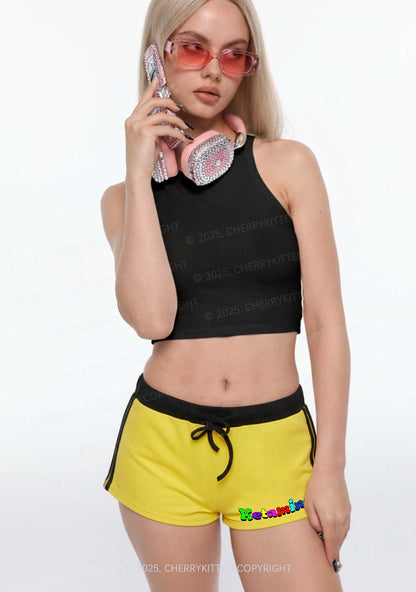Candy K Y2K Drawstring Mini Shorts Cherrykitten