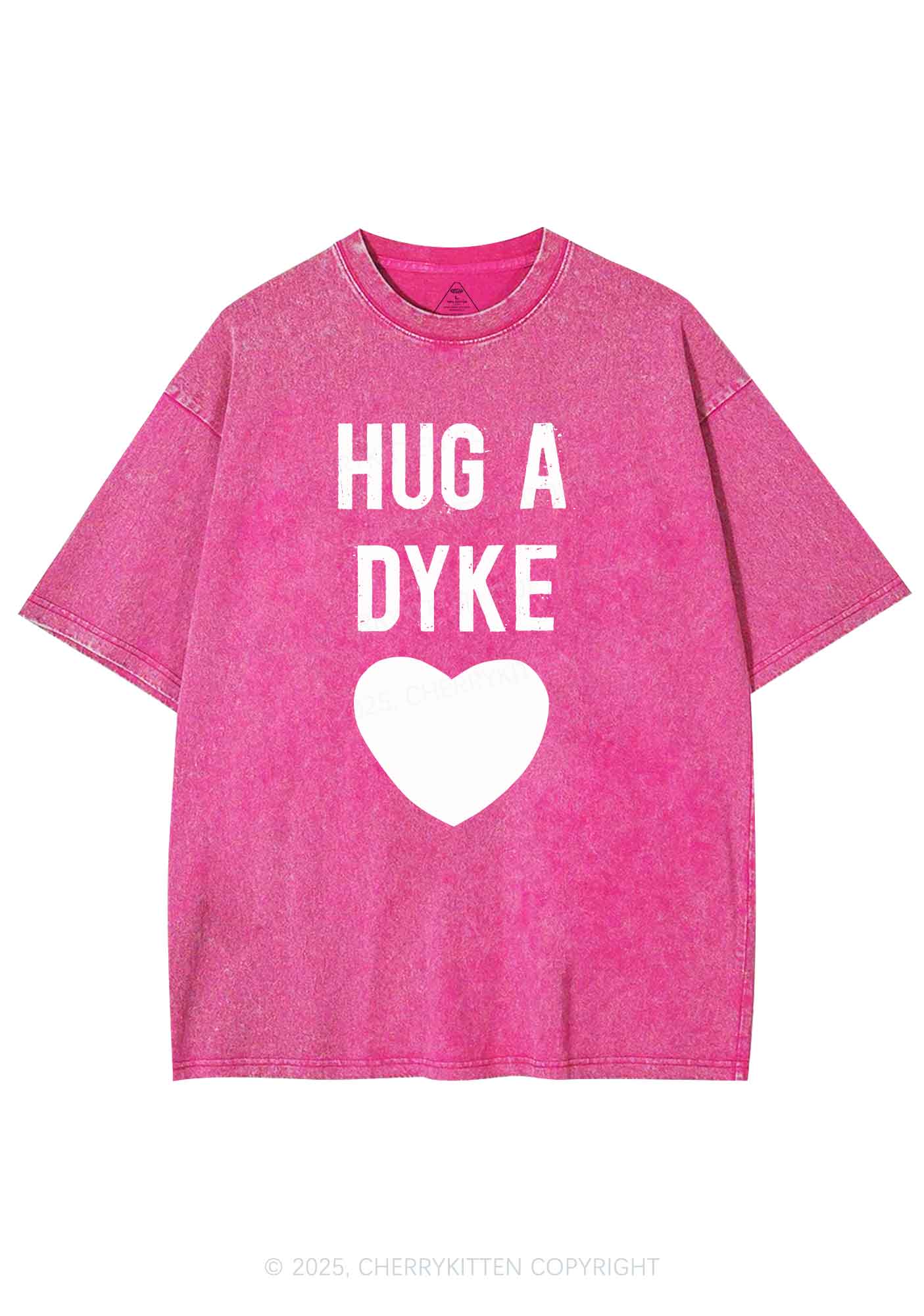 Hug A Dyke Y2K Shirts Washed Tee Cherrykitten