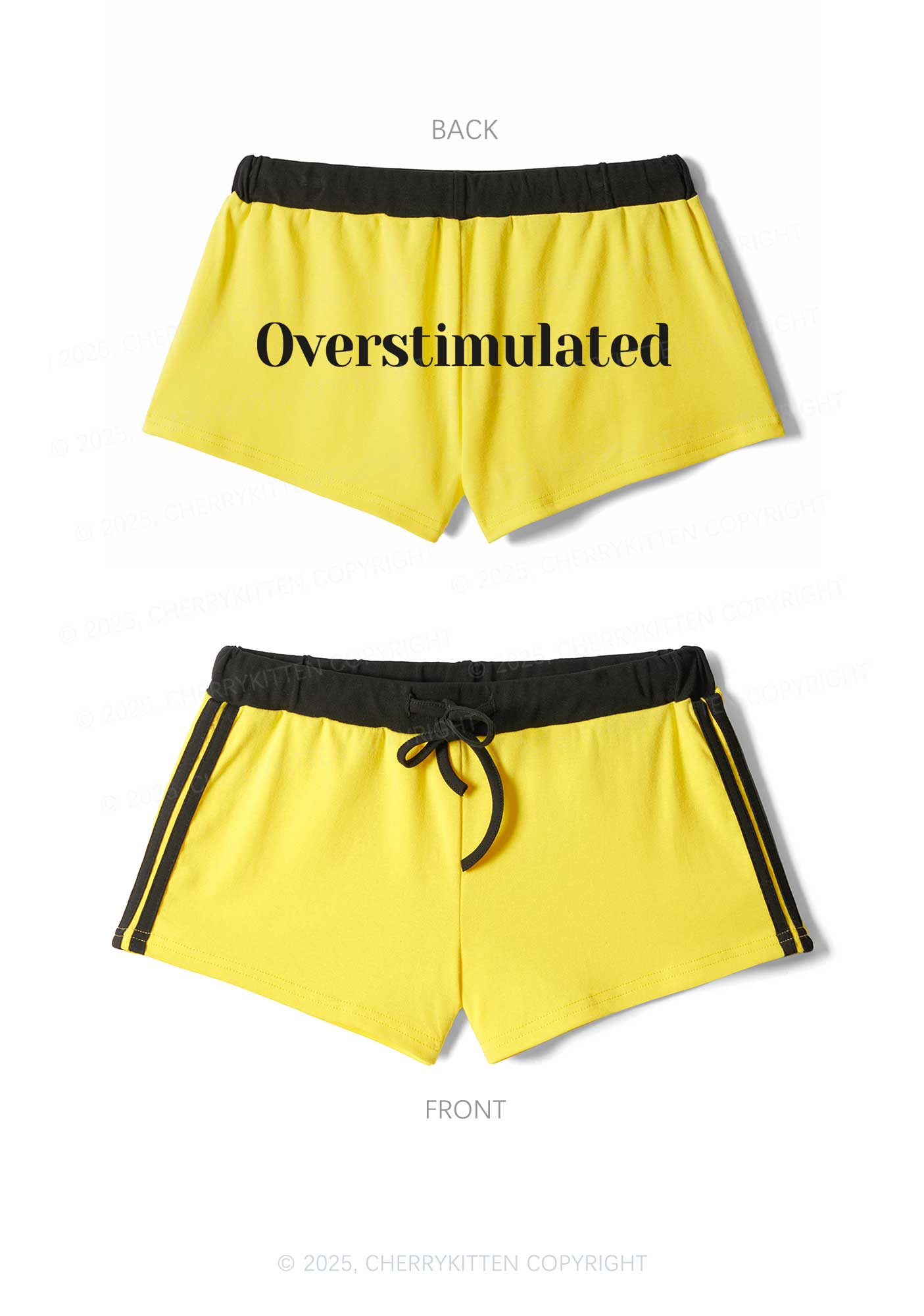 Overstimulated Y2K Drawstring Mini Shorts Cherrykitten