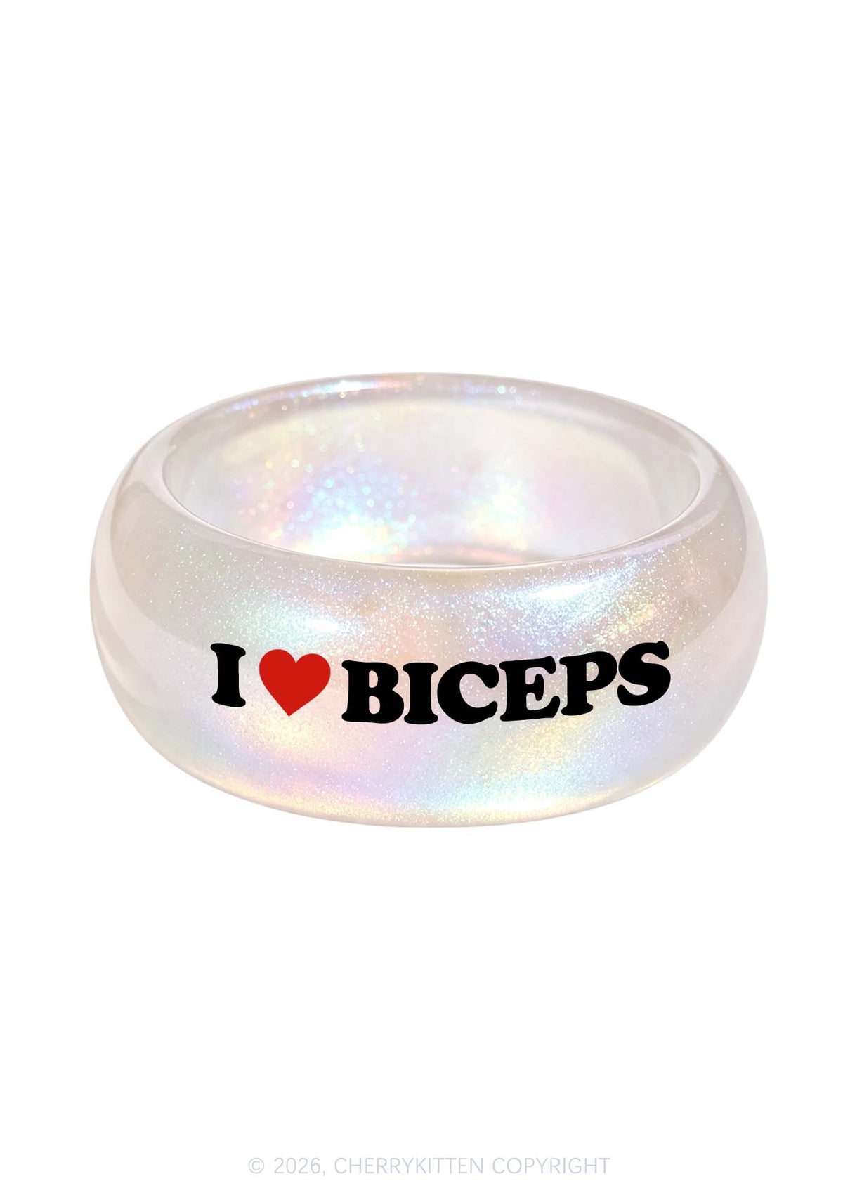 I Love Biceps Y2K Cuff Bangle Cherrykitten