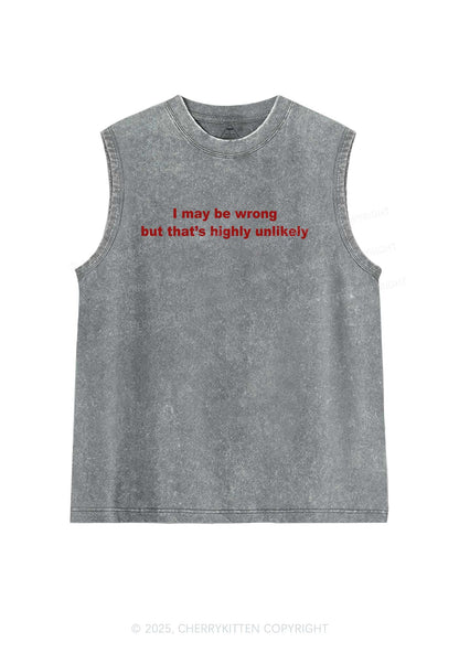 Highly Unlikely Y2K Washed Tank Cherrykitten