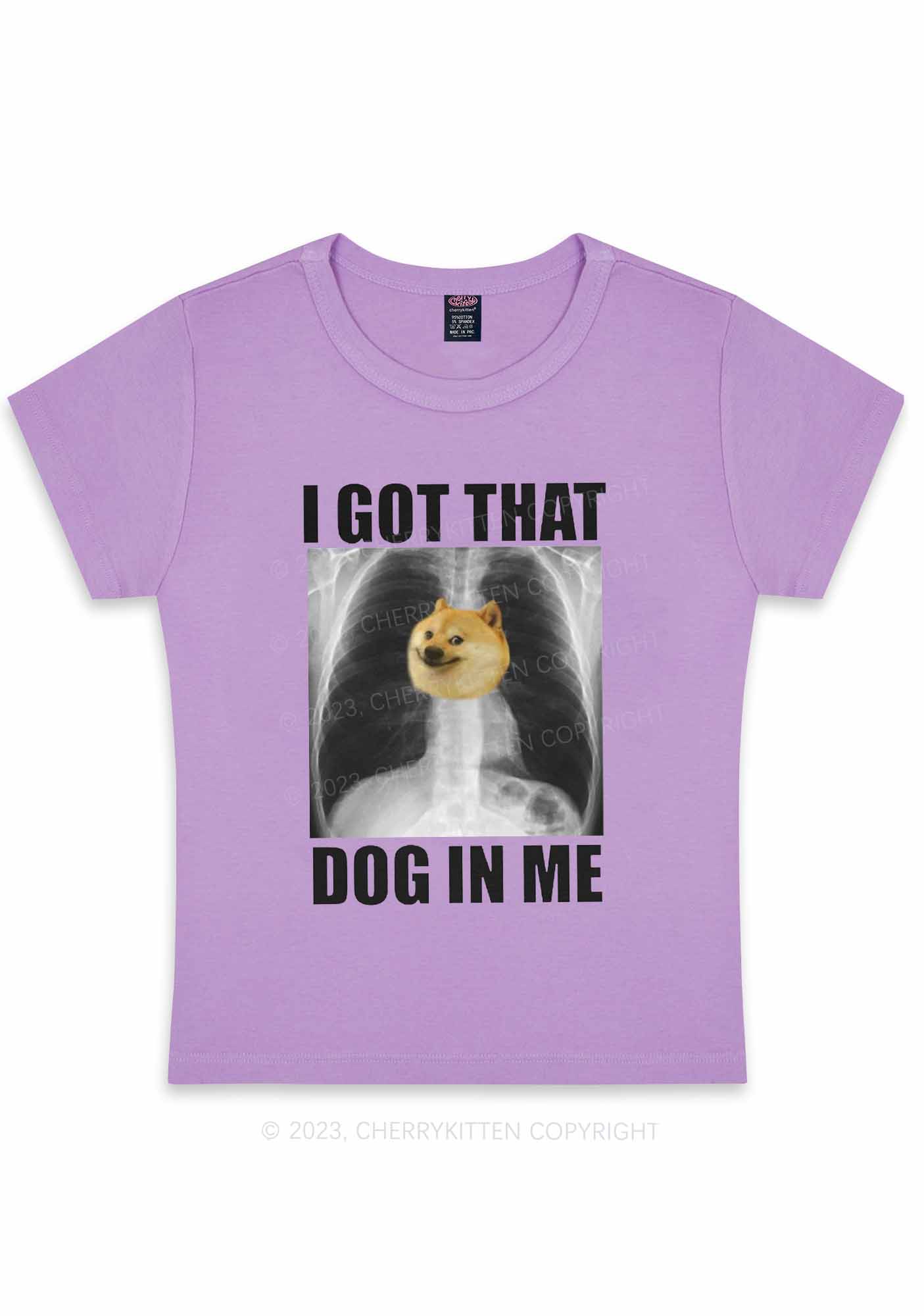 Curvy I Got That Dog Y2K Baby Tee Cherrykitten