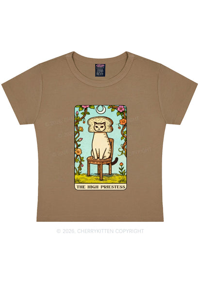 Breadhead Cat Y2K Baby Tee Cherrykitten