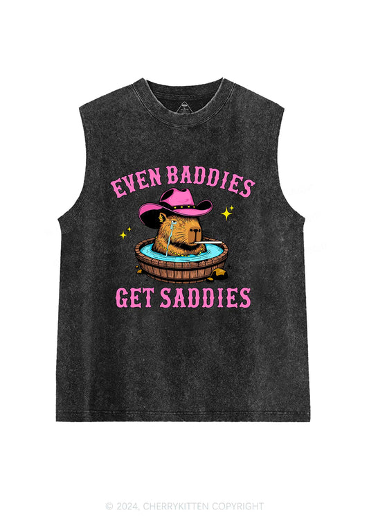 Capybara Get Saddies Y2K Washed Tank Cherrykitten