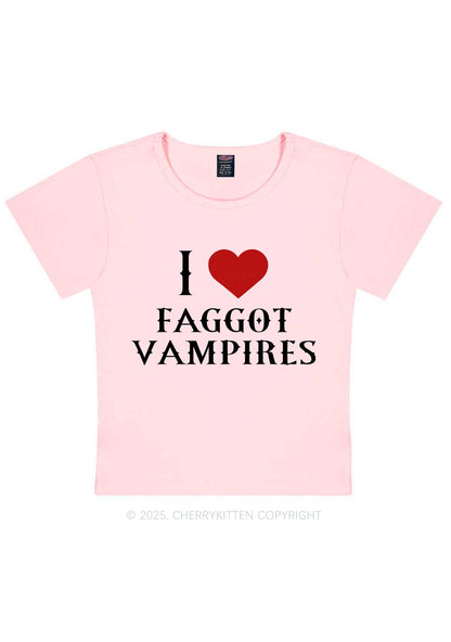 I Love Faggot Vampires Pride Y2K Baby Tee Cherrykitten