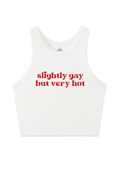 Slightly Gay But Very Hot Pride Y2K Crop Tank Top Cherrykitten