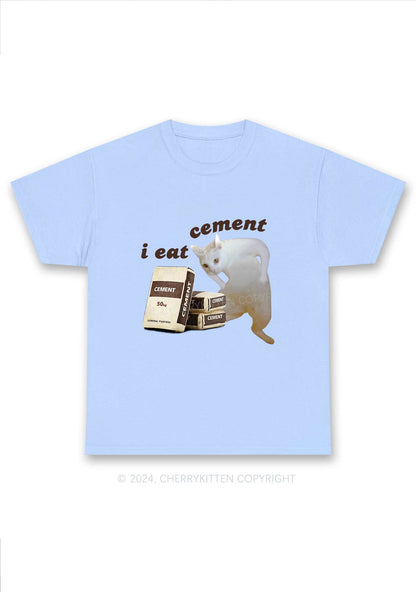 I Eat Cement Y2K Chunky Shirt Cherrykitten