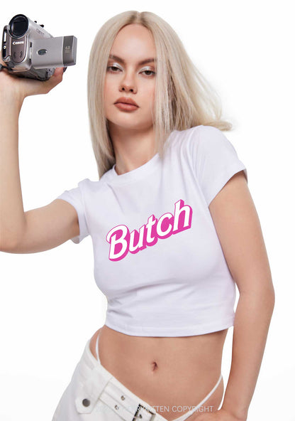 Pink Butch Y2K Baby Tee Cherrykitten