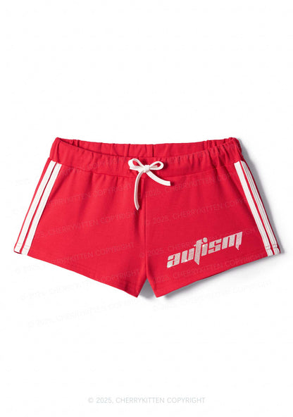 Rhinestone Mini Autism Y2K Drawstring Mini Shorts Cherrykitten
