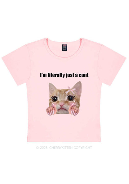 Im Literally Cxxt Y2K Baby Tee Cherrykitten