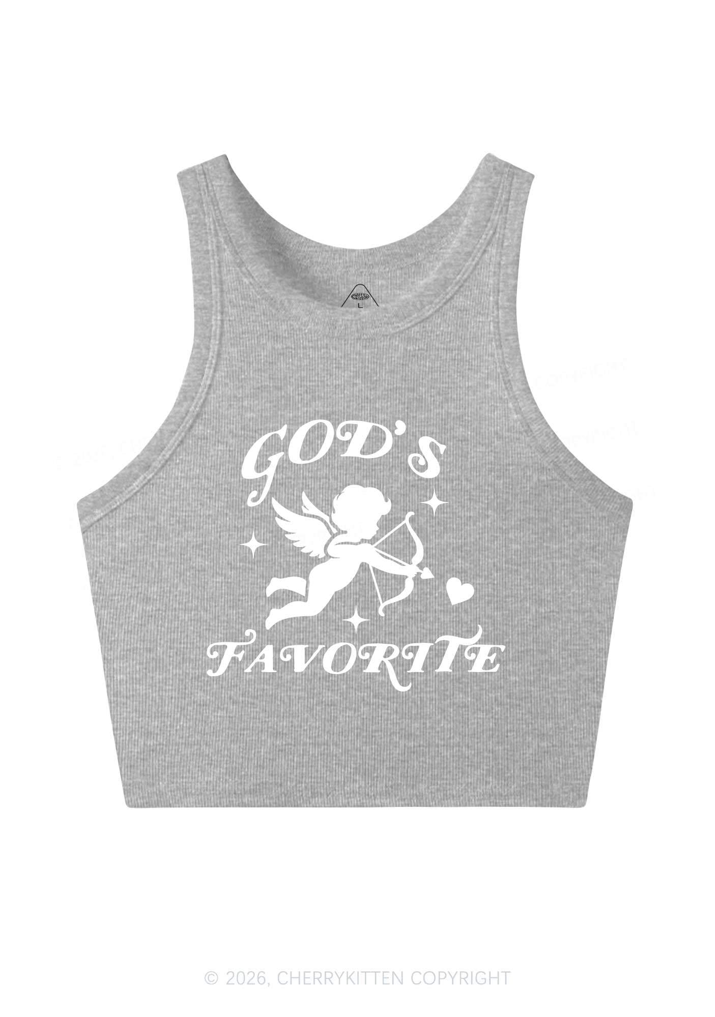 Gods Favorite Cupid Valentine's Day Y2K Crop Tank Top Cherrykitten