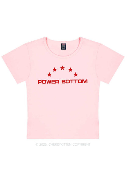 Power Bottom Pride Y2K Baby Tee Cherrykitten
